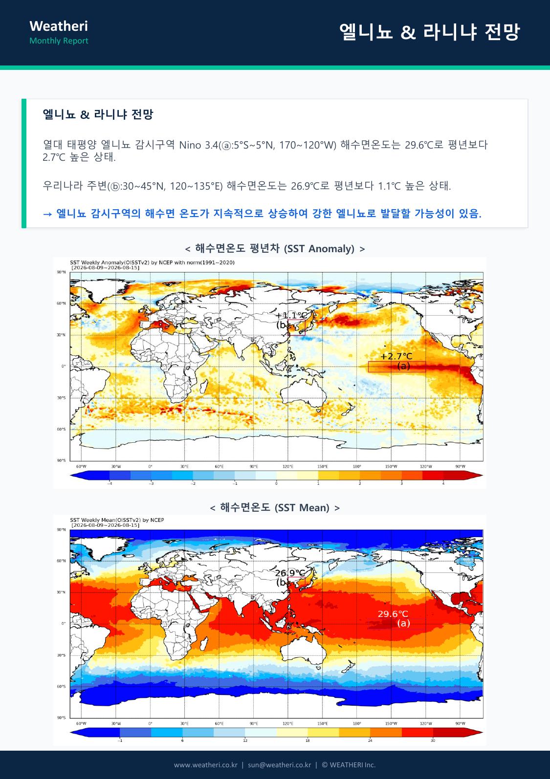 26년 9월 월간전망 및 기상특성